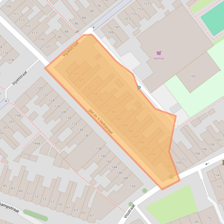 Kaart van postcodegebied 1781SH.