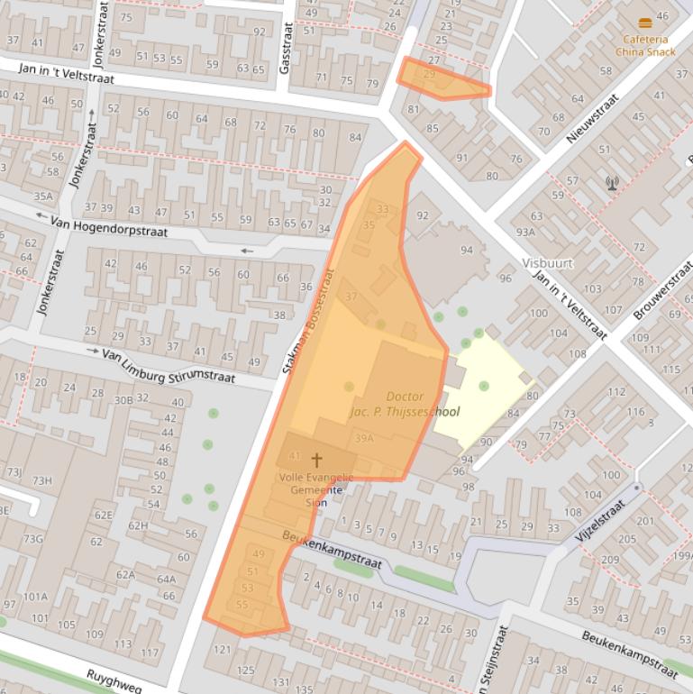 Kaart van postcodegebied 1781SW.