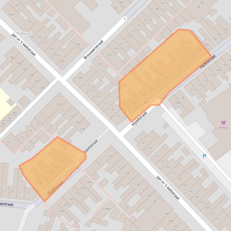 Kaart van postcodegebied 1781TT.