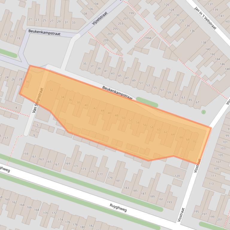 Kaart van postcodegebied 1781TZ.