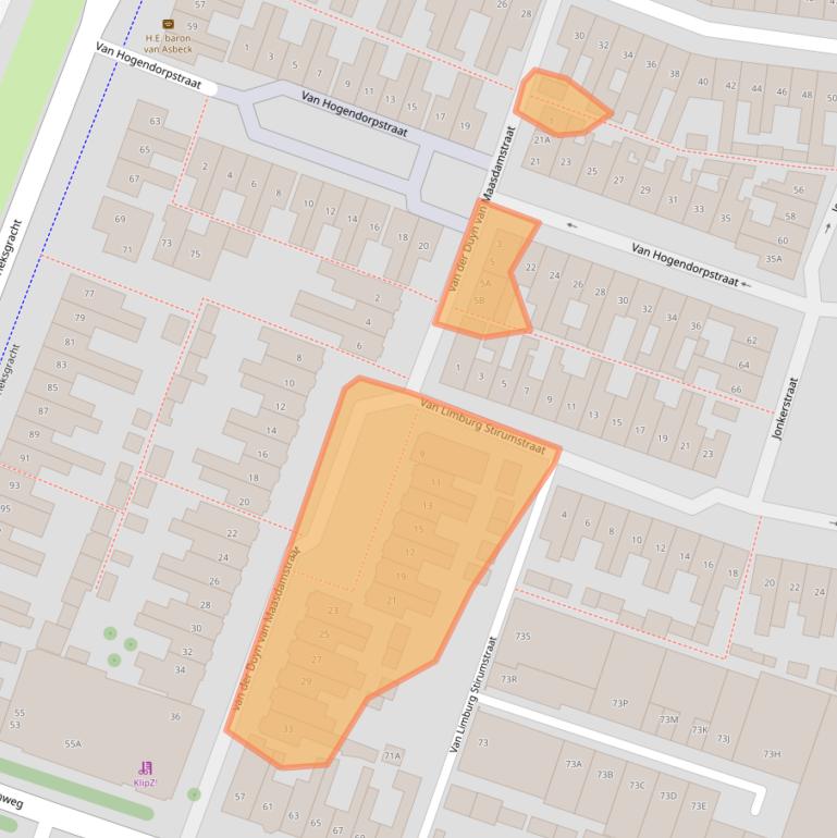 Kaart van postcodegebied 1781VC.