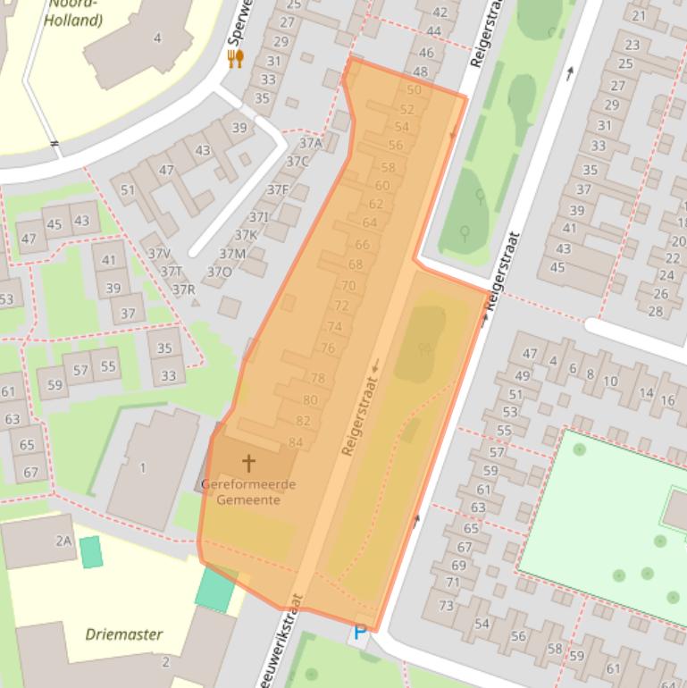 Kaart van postcodegebied 1781VJ.