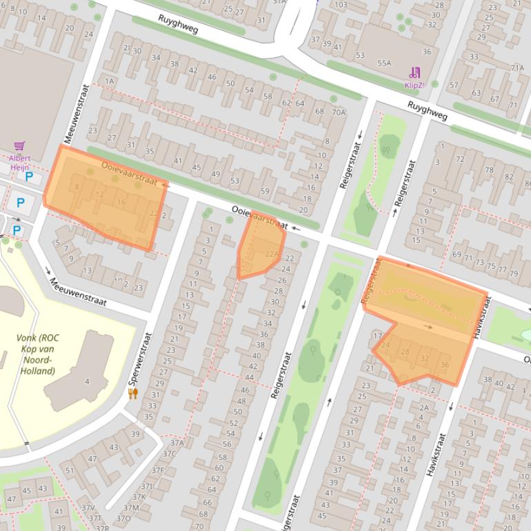 Kaart van postcodegebied 1781VP.