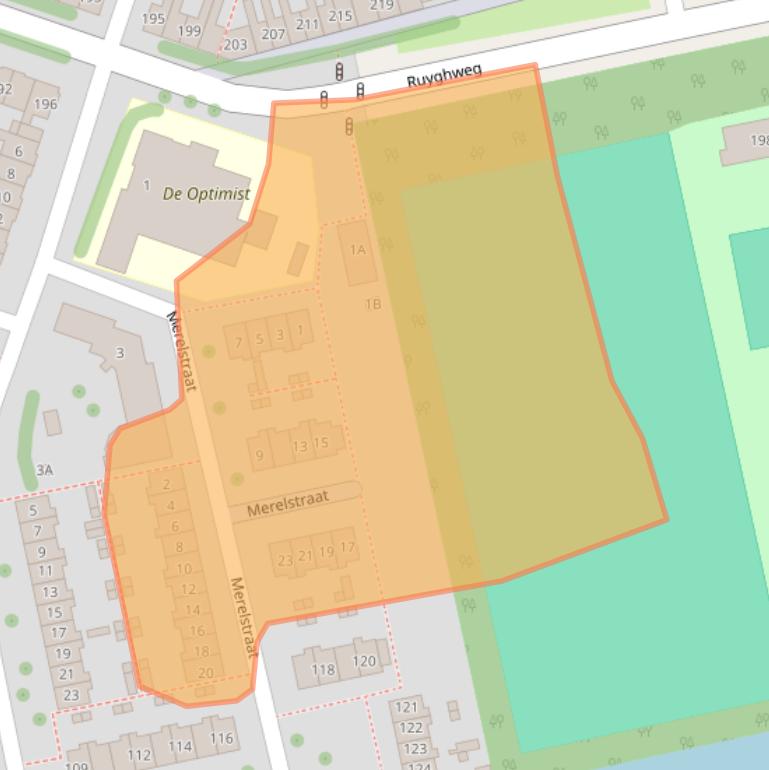 Kaart van postcodegebied 1781WB.