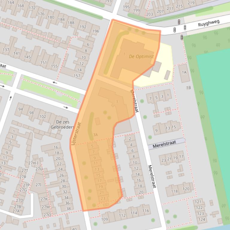 Kaart van postcodegebied 1781WC.