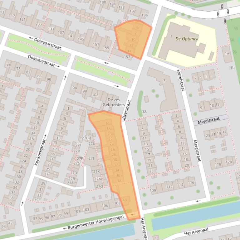 Kaart van postcodegebied 1781WD.