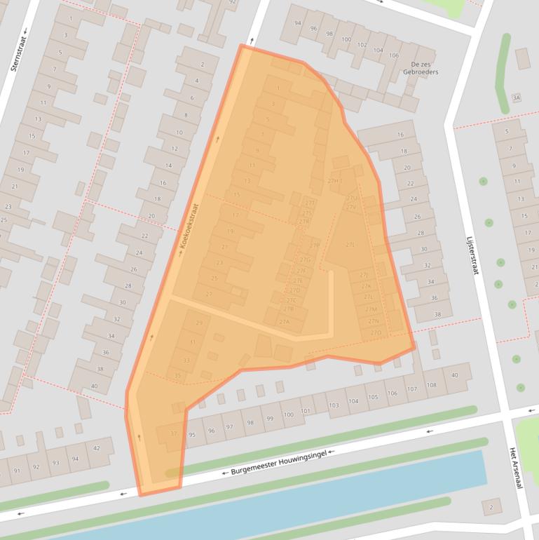 Kaart van postcodegebied 1781WE.