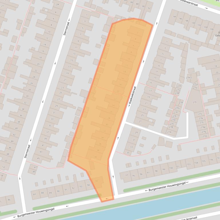 Kaart van postcodegebied 1781WG.