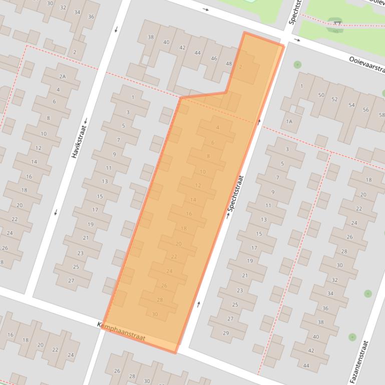 Kaart van postcodegebied 1781WN.