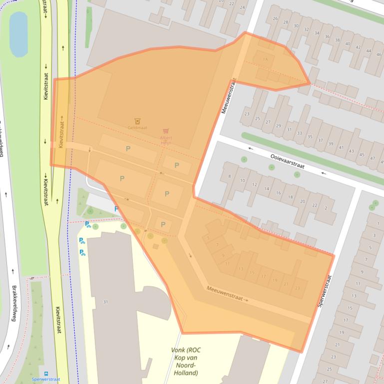 Kaart van postcodegebied 1781XA.