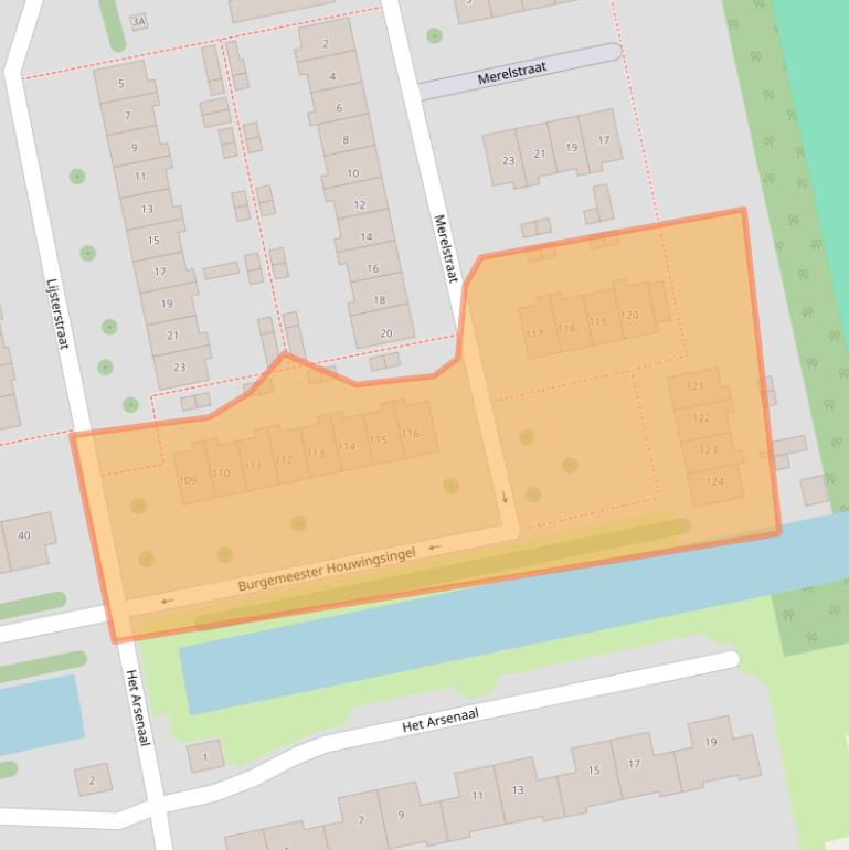 Kaart van postcodegebied 1781XH.