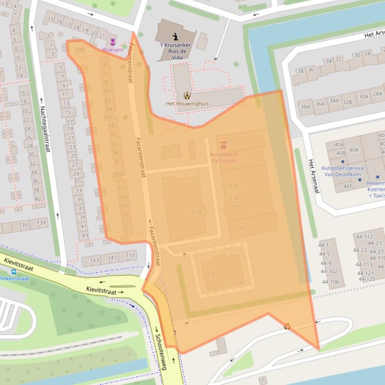 Kaart van postcodegebied 1781XN.