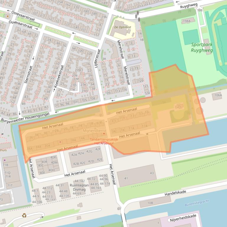 Kaart van postcodegebied 1781XP.