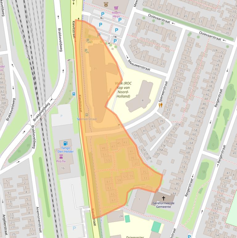 Kaart van postcodegebied 1781ZA.