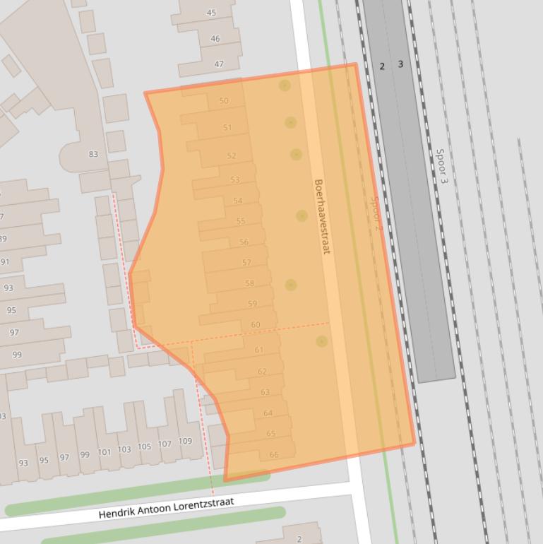 Kaart van postcodegebied 1782AC.