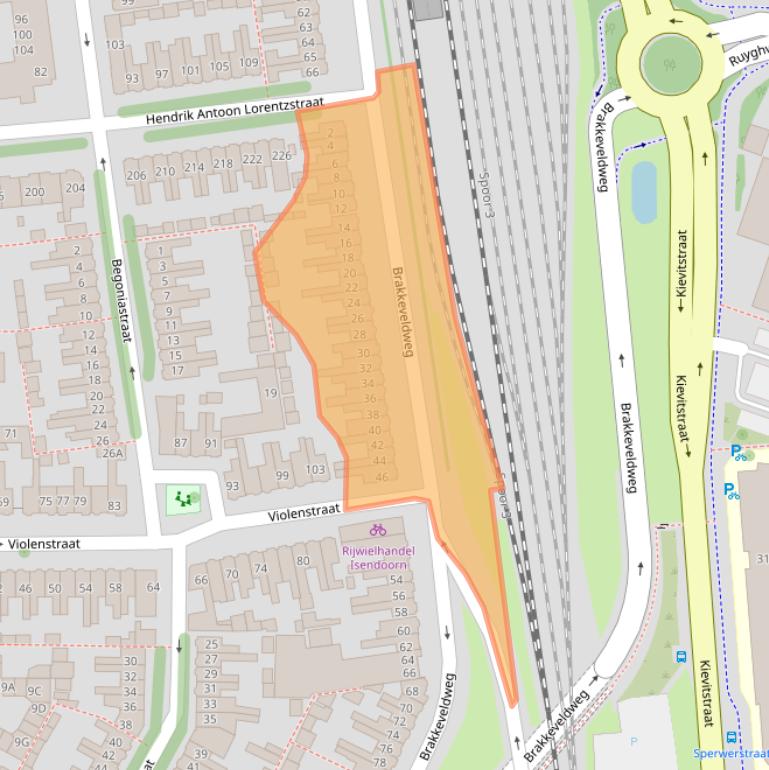 Kaart van postcodegebied 1782AH.