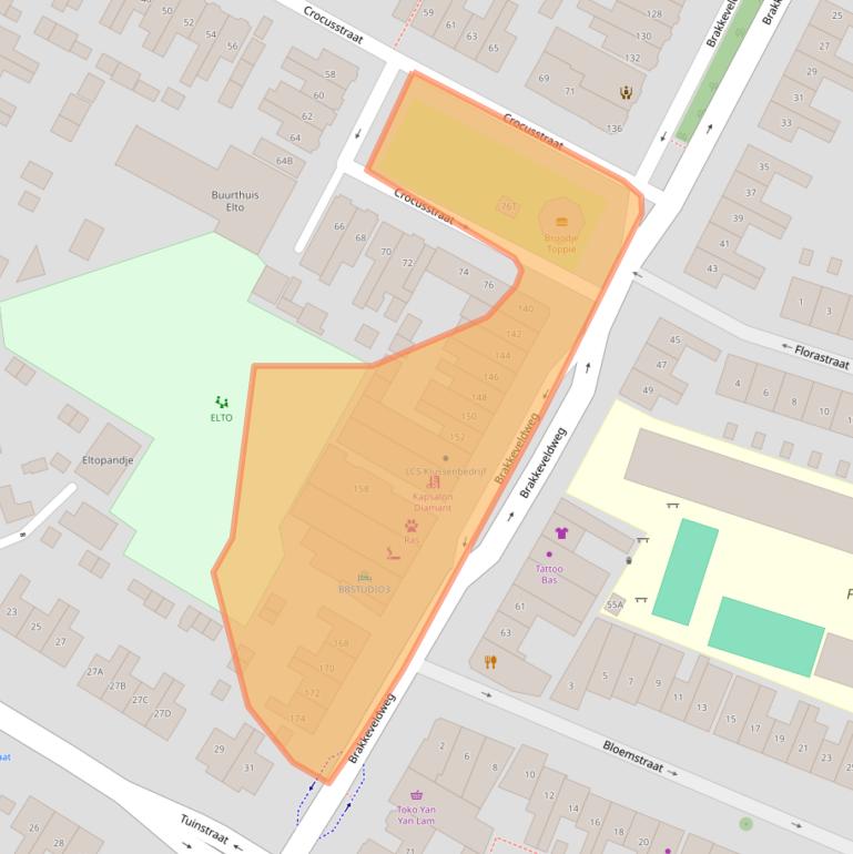 Kaart van postcodegebied 1782AL.