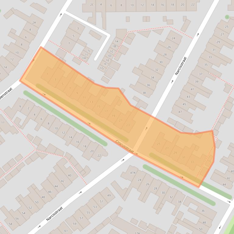 Kaart van postcodegebied 1782AN.