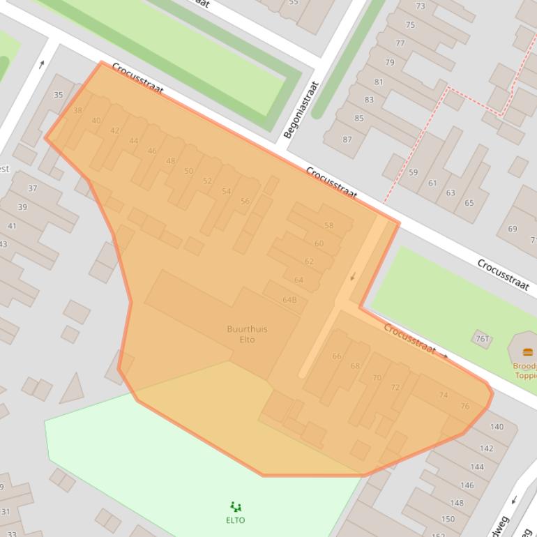 Kaart van postcodegebied 1782AS.