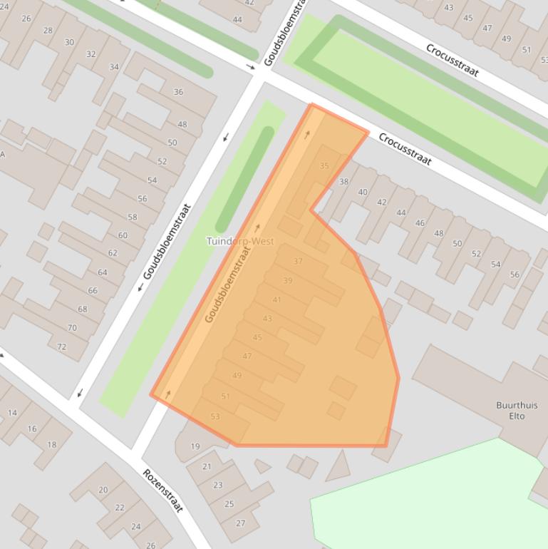 Kaart van postcodegebied 1782AV.