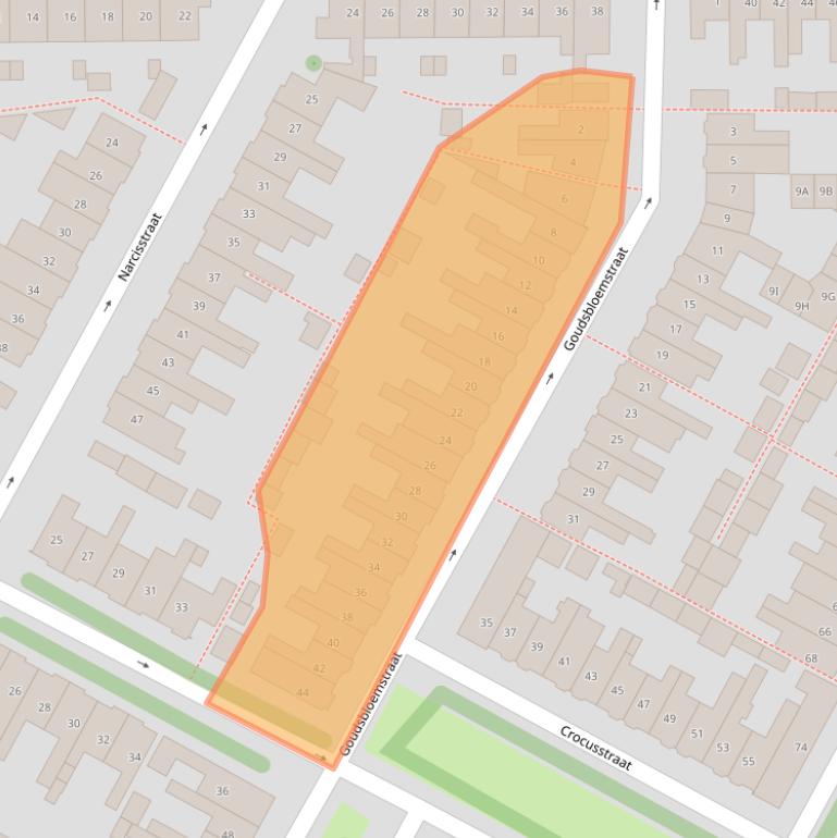 Kaart van postcodegebied 1782AW.