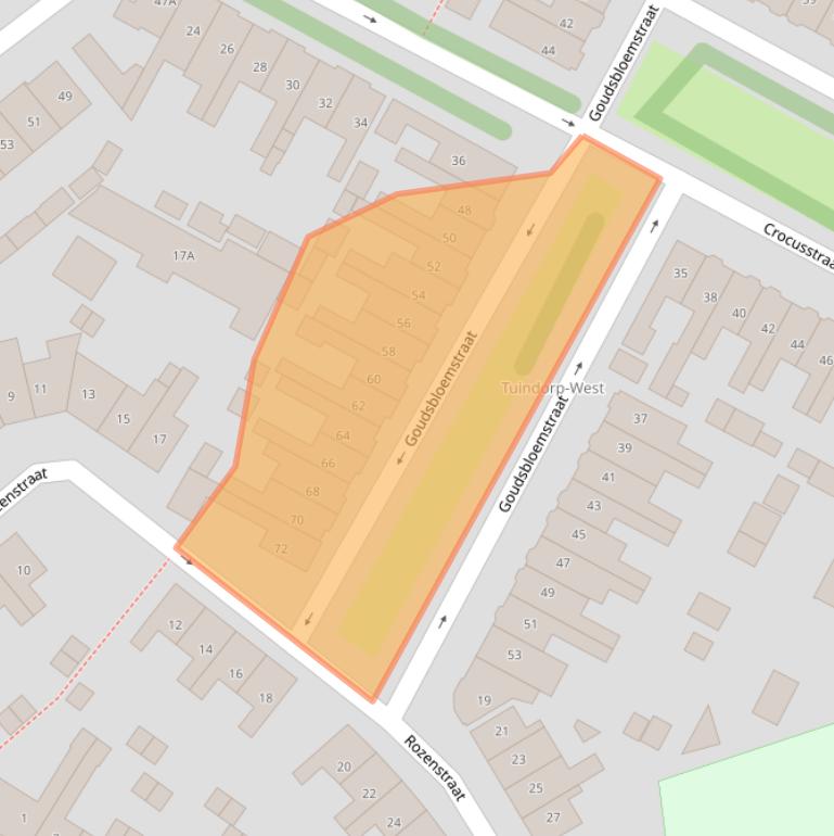 Kaart van postcodegebied 1782AX.