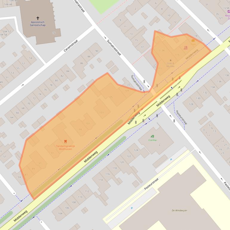 Kaart van postcodegebied 1782BC.