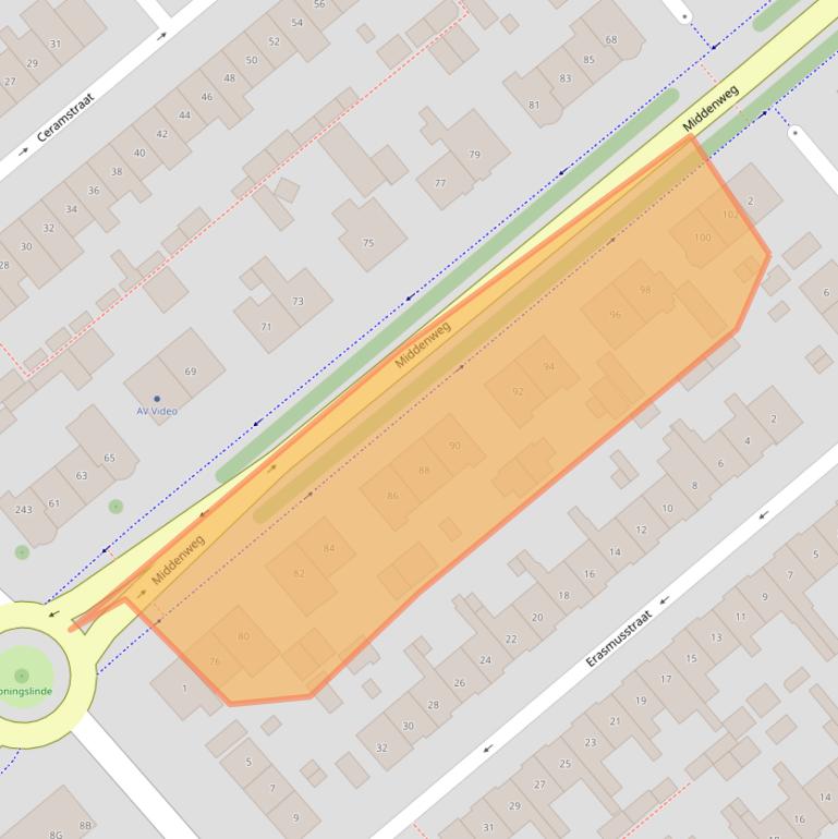 Kaart van postcodegebied 1782BJ.