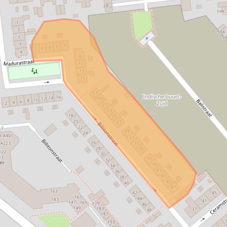 Kaart van postcodegebied 1782CE.