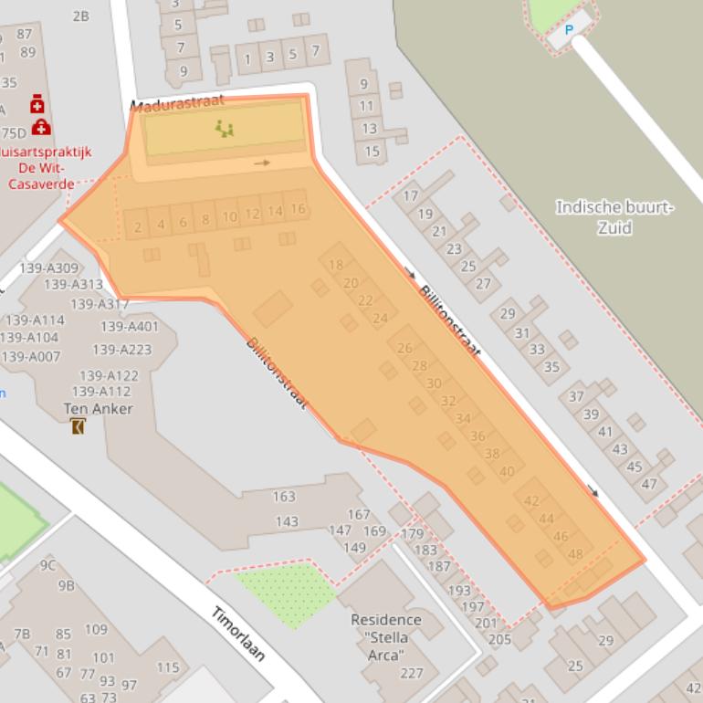 Kaart van postcodegebied 1782CG.