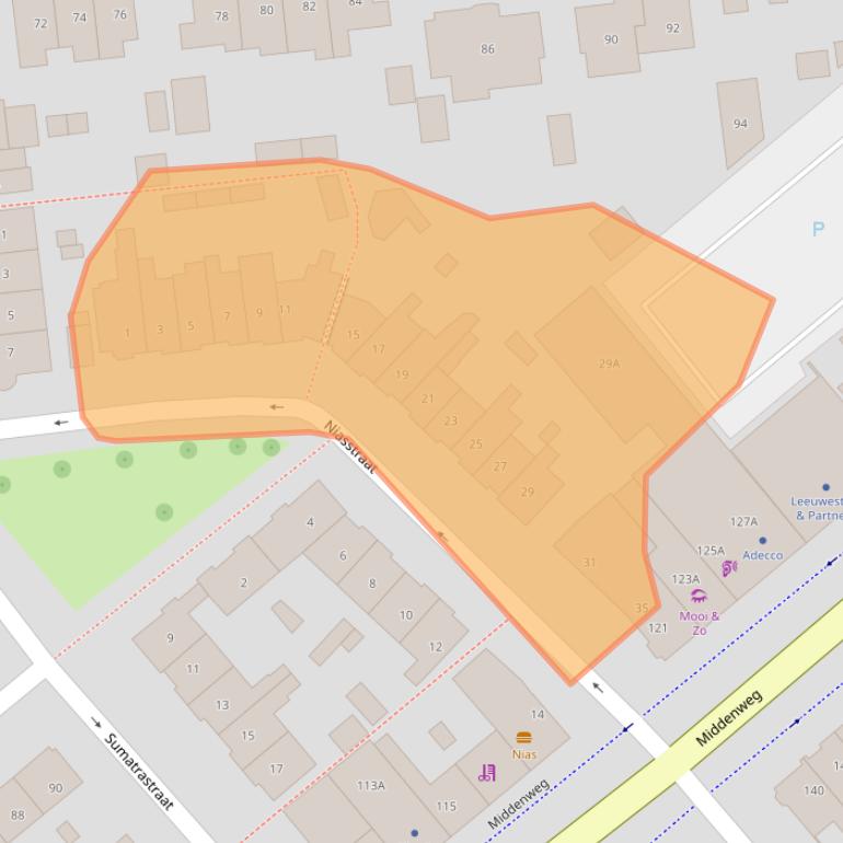Kaart van postcodegebied 1782CN.
