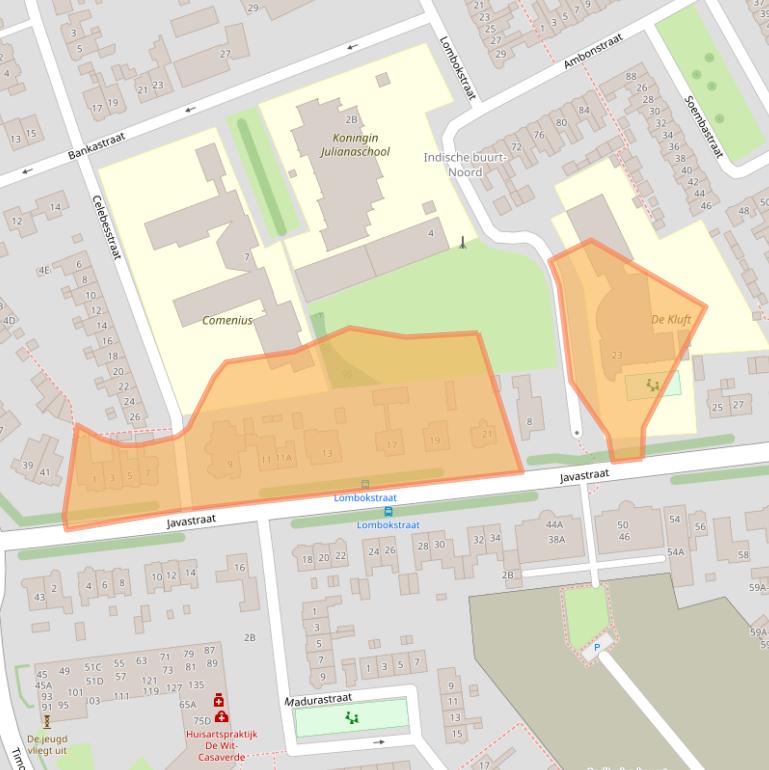 Kaart van postcodegebied 1782DA.