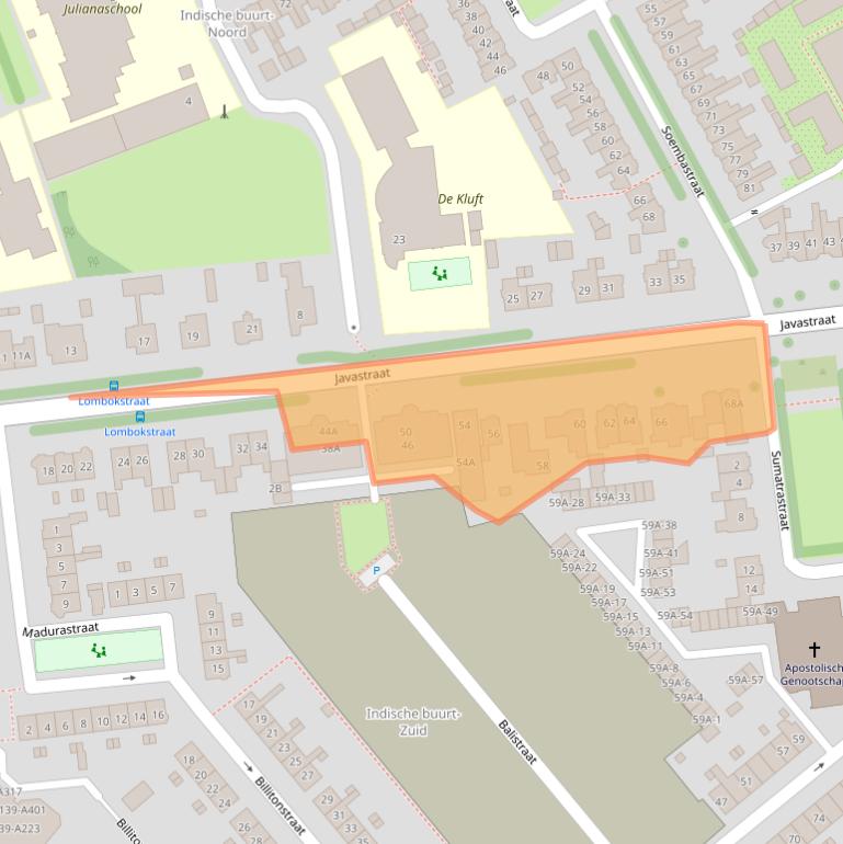 Kaart van postcodegebied 1782DE.