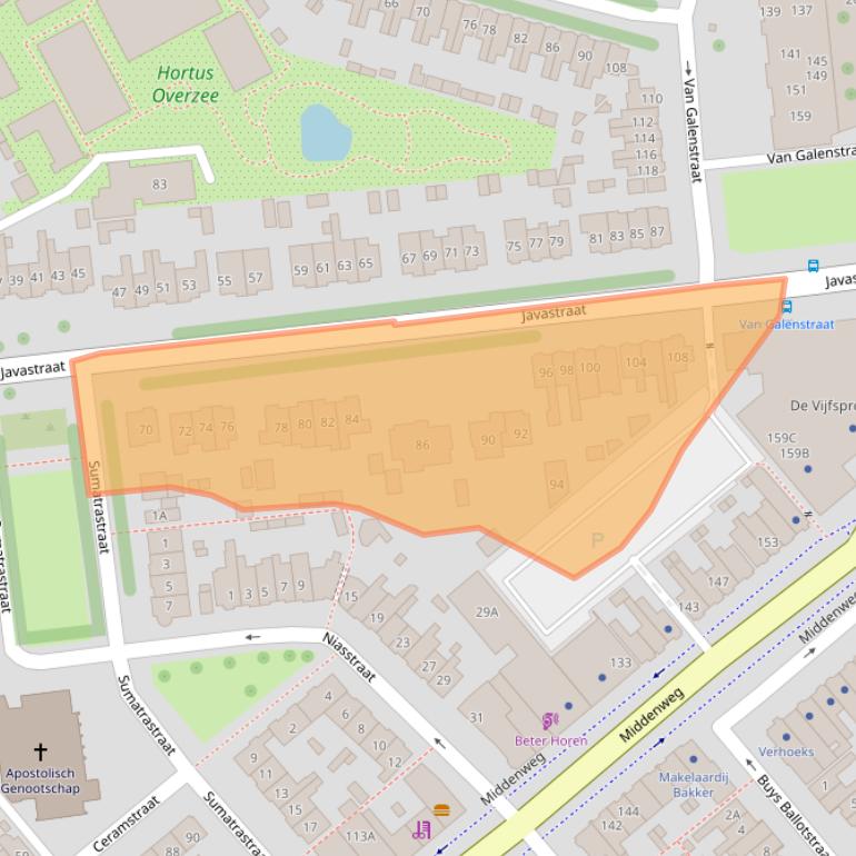 Kaart van postcodegebied 1782DG.