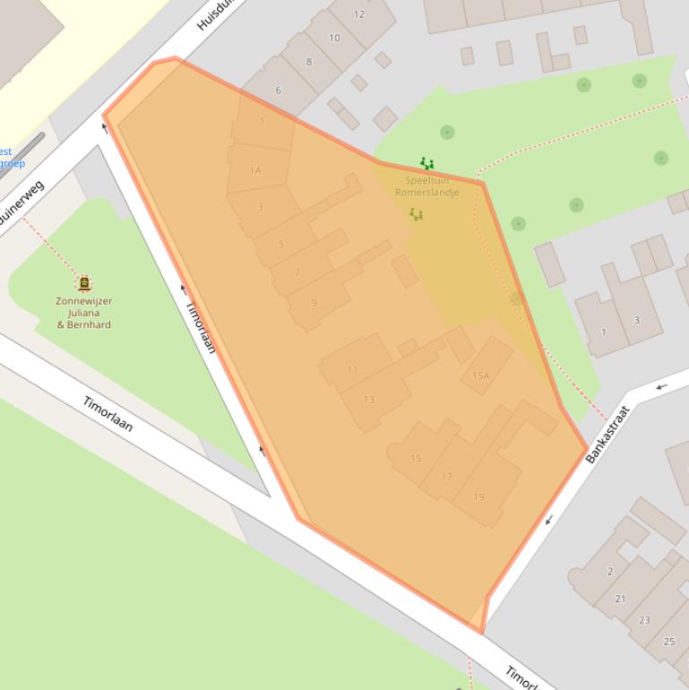 Kaart van postcodegebied 1782DH.