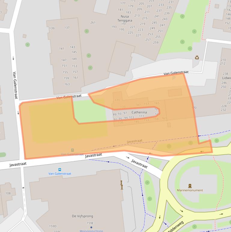 Kaart van postcodegebied 1782DP.