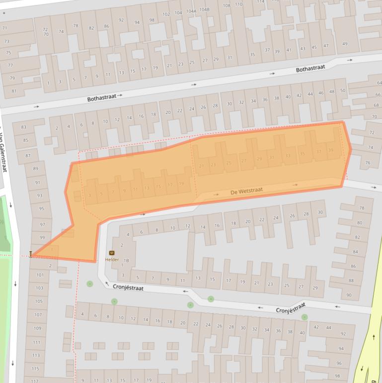 Kaart van postcodegebied 1782EG.