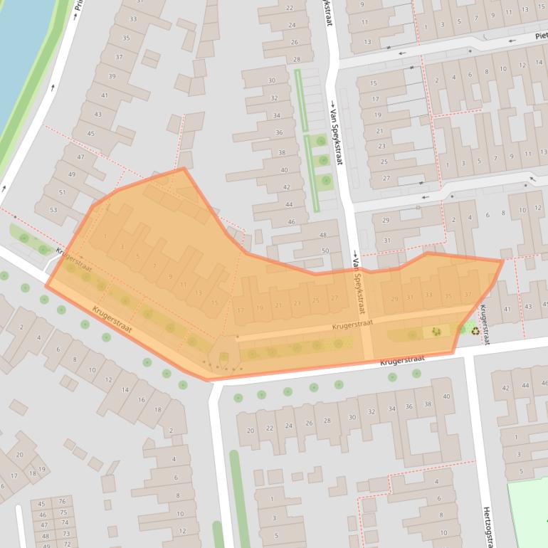 Kaart van postcodegebied 1782EL.