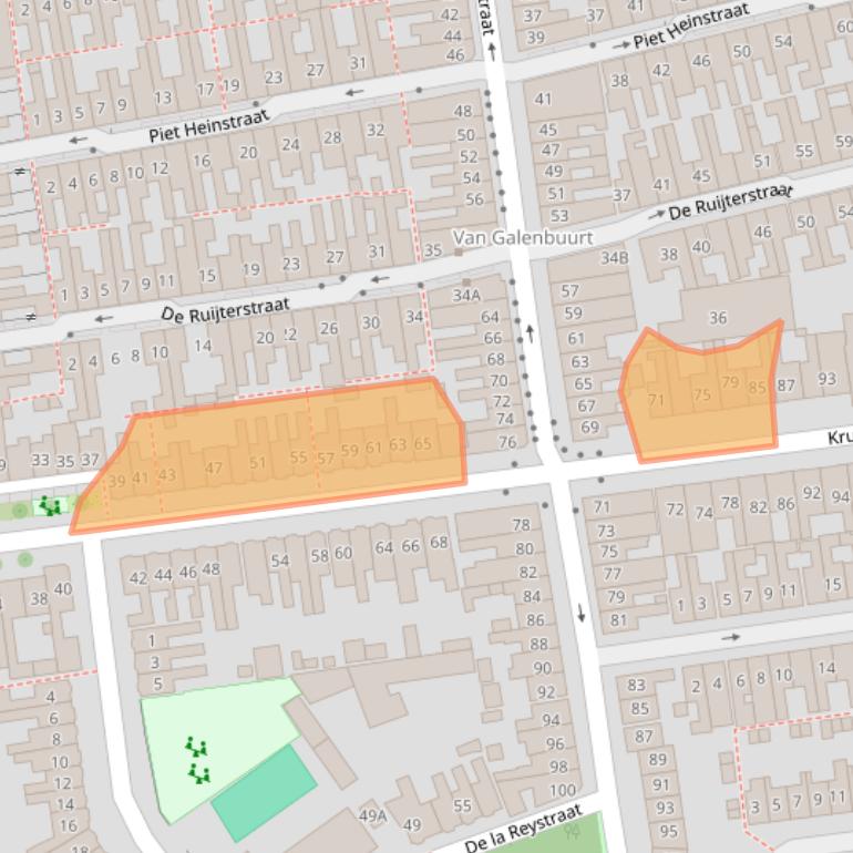 Kaart van postcodegebied 1782EM.