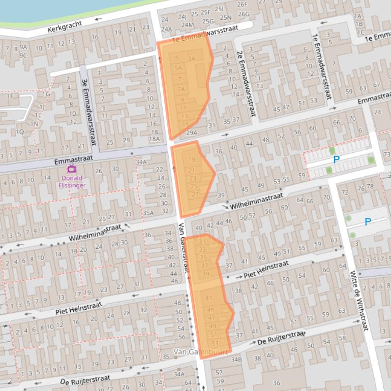 Kaart van postcodegebied 1782ET.