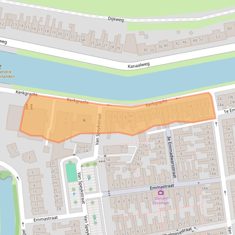 Kaart van postcodegebied 1782GJ.