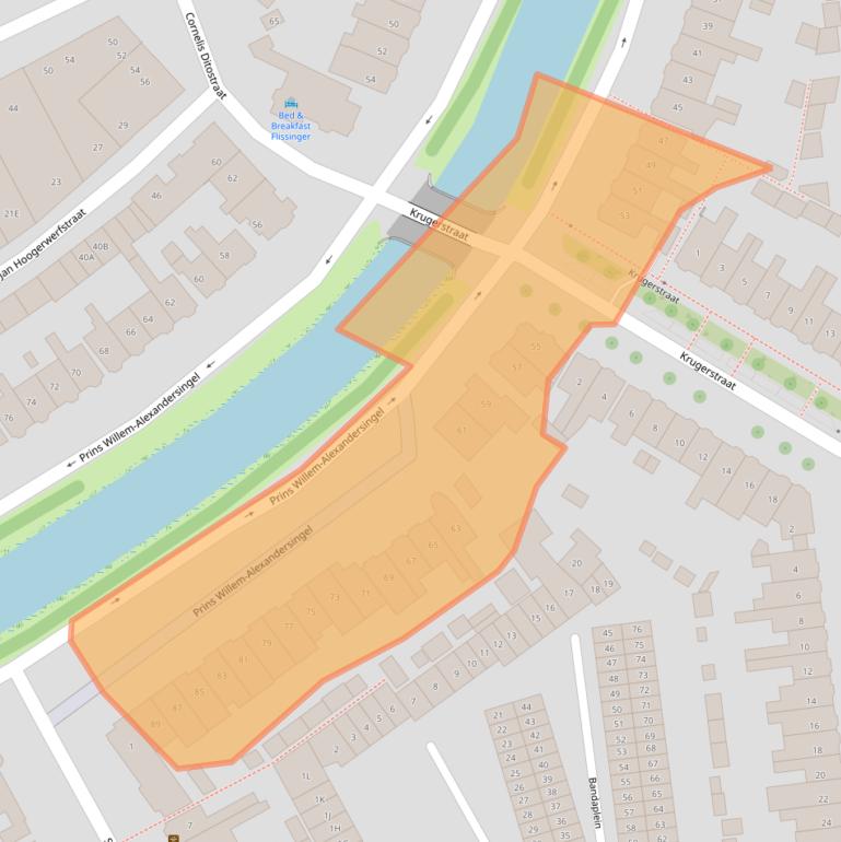 Kaart van postcodegebied 1782GN.