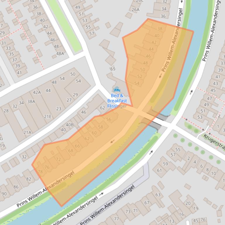 Kaart van postcodegebied 1782GT.