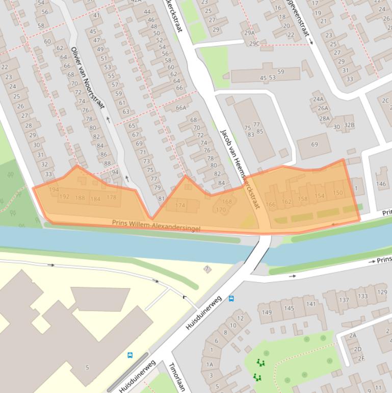 Kaart van postcodegebied 1782GX.
