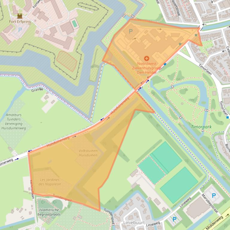 Kaart van postcodegebied 1782GZ.