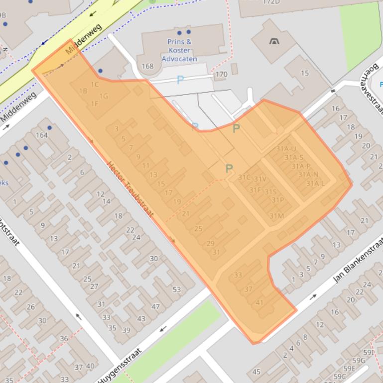 Kaart van postcodegebied 1782HC.