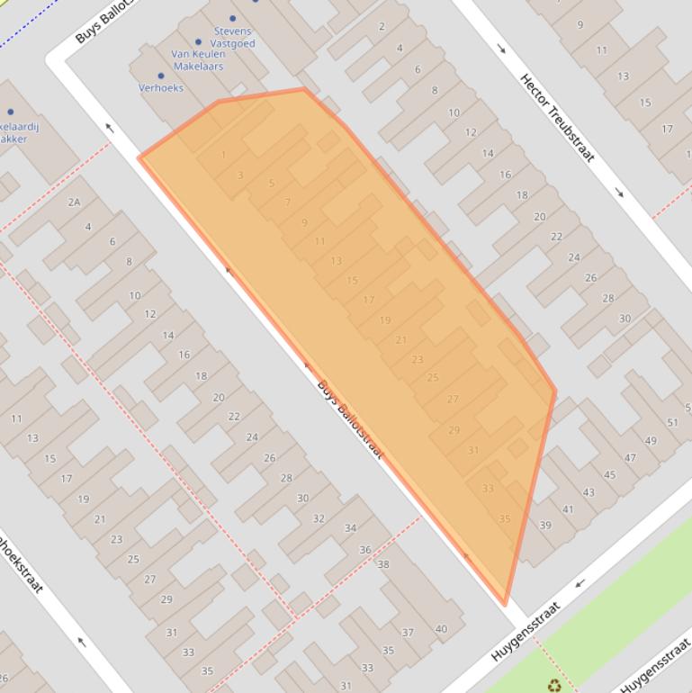 Kaart van postcodegebied 1782HJ.