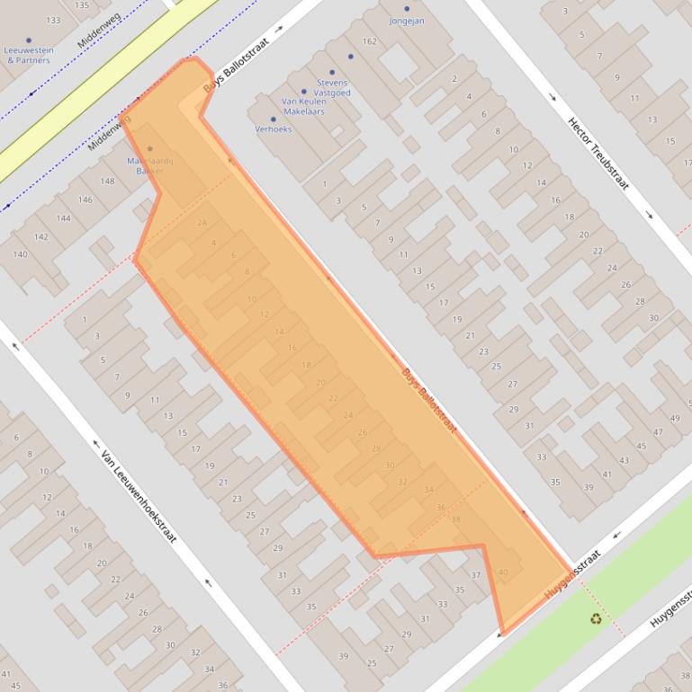 Kaart van postcodegebied 1782HK.