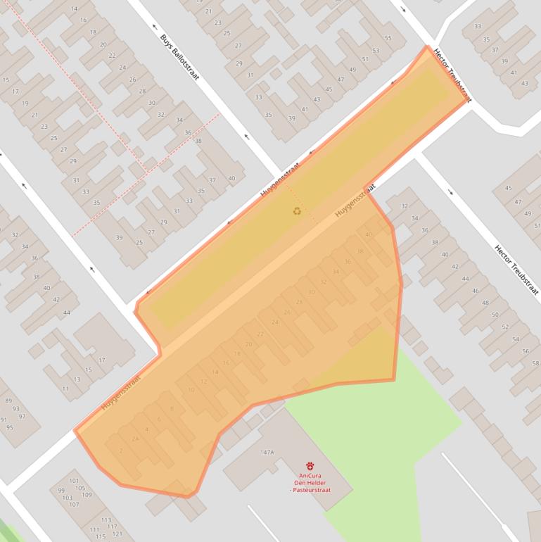 Kaart van postcodegebied 1782HP.