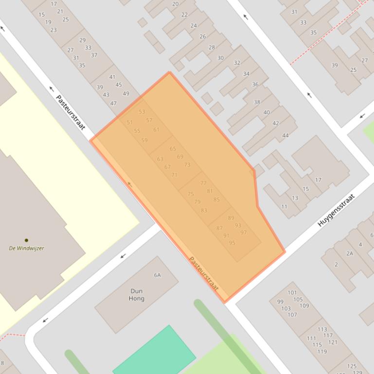 Kaart van postcodegebied 1782JB.